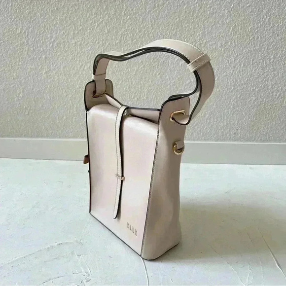 ELLE Shoulder Bag Two Way Crossbody Bag Beige Khaki - Picture 2 of 14